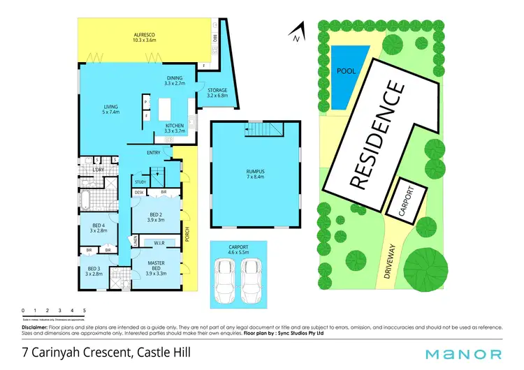 Floorplan of Homely house listing, 7 Carinyah Crescent, Castle Hill NSW 2154