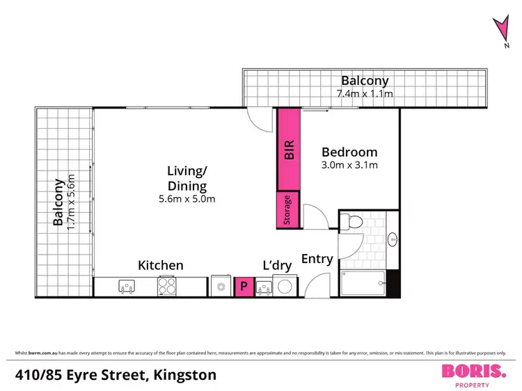 Floorplan of Homely apartment listing, 410/85 Eyre Street, Kingston ACT 2604