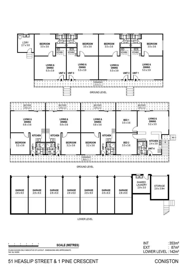 Floorplan of Homely block of units listing, 1 Pine Cres & 51 Heaslip Street, Coniston NSW 2500