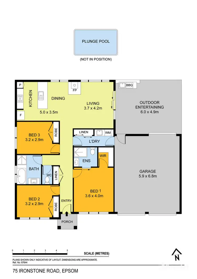 Floorplan of Homely house listing, 75 Ironstone Road, Epsom VIC 3551