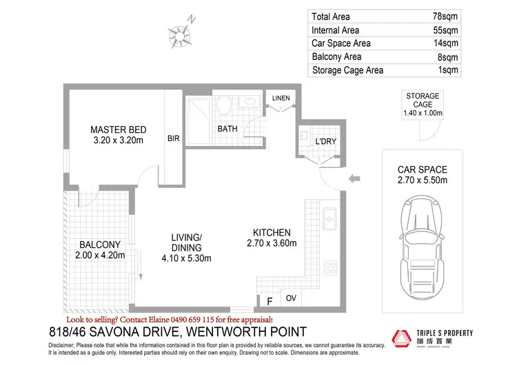 Floorplan of Homely apartment listing, 818/11 Verona Drive, Wentworth Point NSW 2127