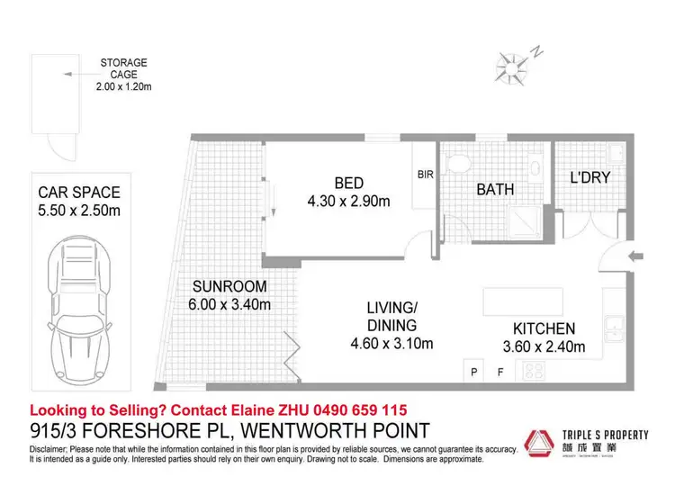 Floorplan of Homely apartment listing, 915/3 Foreshore Place, Wentworth Point NSW 2127