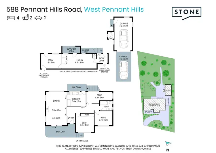 Floorplan of Homely house listing, 588 Pennant Hills Road, West Pennant Hills NSW 2125