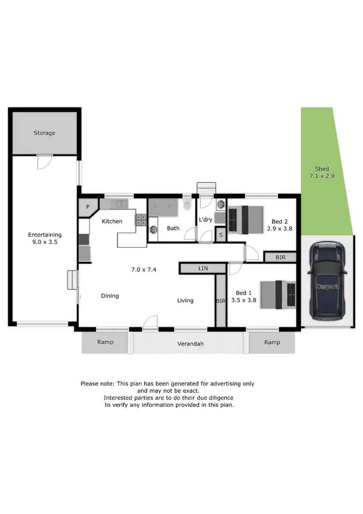 Floorplan of Homely unit listing, 21/639 Kemp Street, Springdale Heights NSW 2641