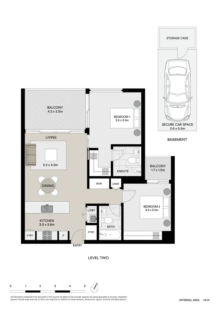 Floorplan of Homely apartment listing, 202/261 Morrison Road, Ryde NSW 2112