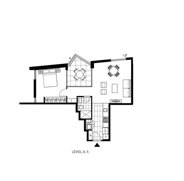 Floorplan of Homely apartment listing, 1511/1 Scotsman Street, Glebe NSW 2037