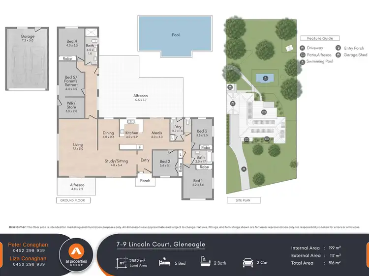 Floorplan of Homely house listing, 7-9 Lincoln Court, Gleneagle QLD 4285