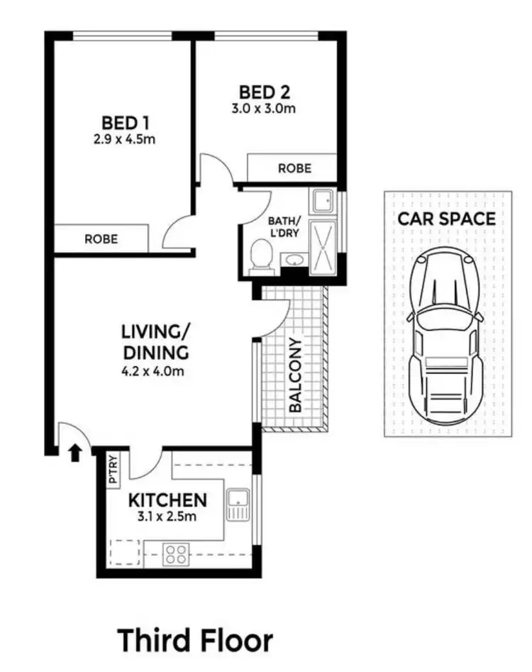 Floorplan of Homely apartment listing, 11/19A Johnson Street, Mascot NSW 2020
