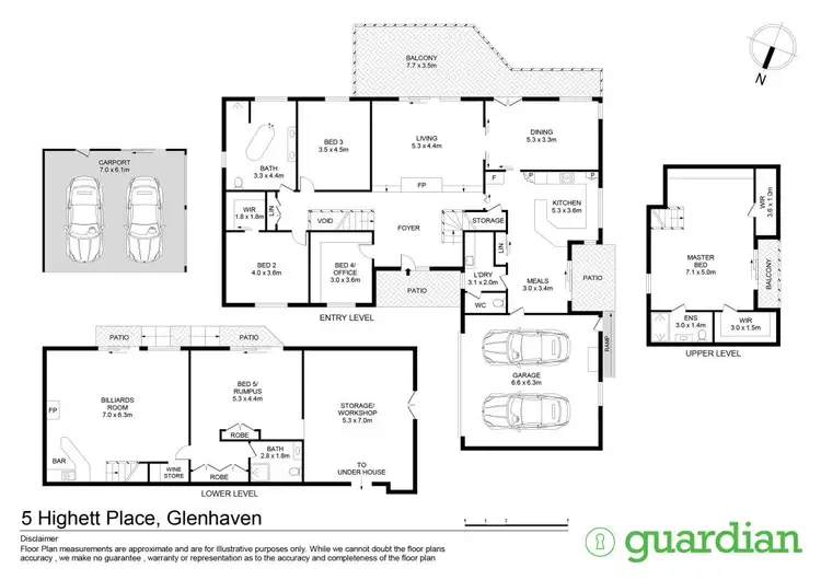 Floorplan of Homely house listing, 5 Highett Place, Glenhaven NSW 2156