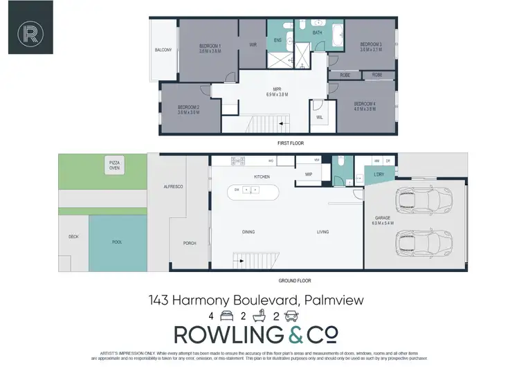 Floorplan of Homely terrace listing, 143 Harmony Boulevard, Palmview QLD 4553