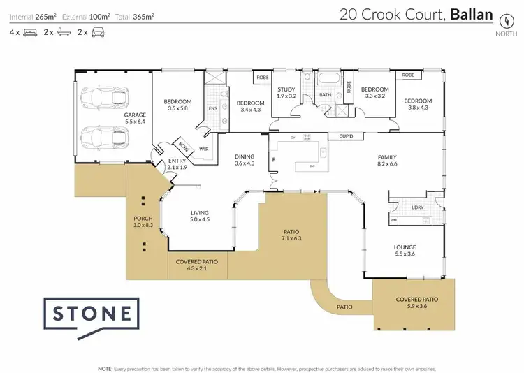 Floorplan of Homely house listing, 20 Crook Court, Ballan VIC 3342