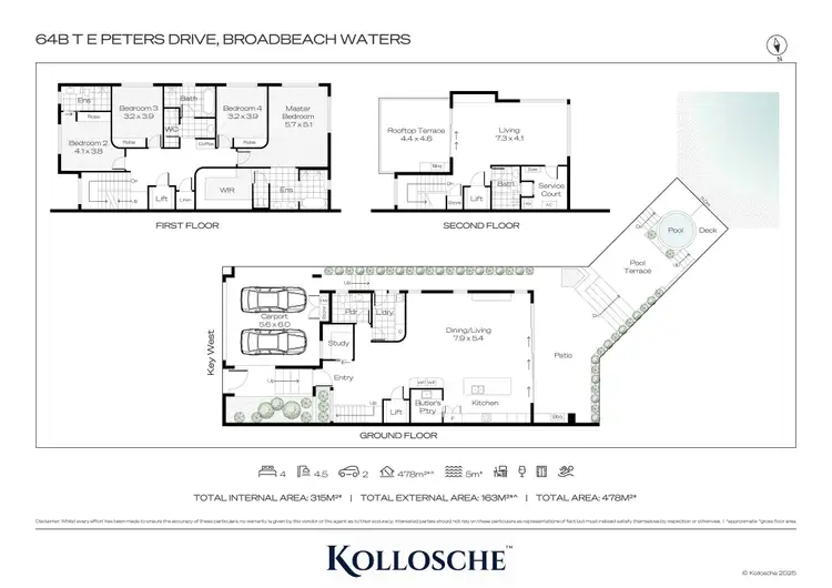 Floorplan of Homely house listing, 64b T E Peters Drive, Broadbeach Waters QLD 4218