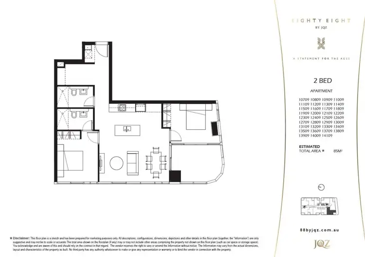Floorplan of Homely apartment listing, 2909/88A Christie Street, St Leonards NSW 2065