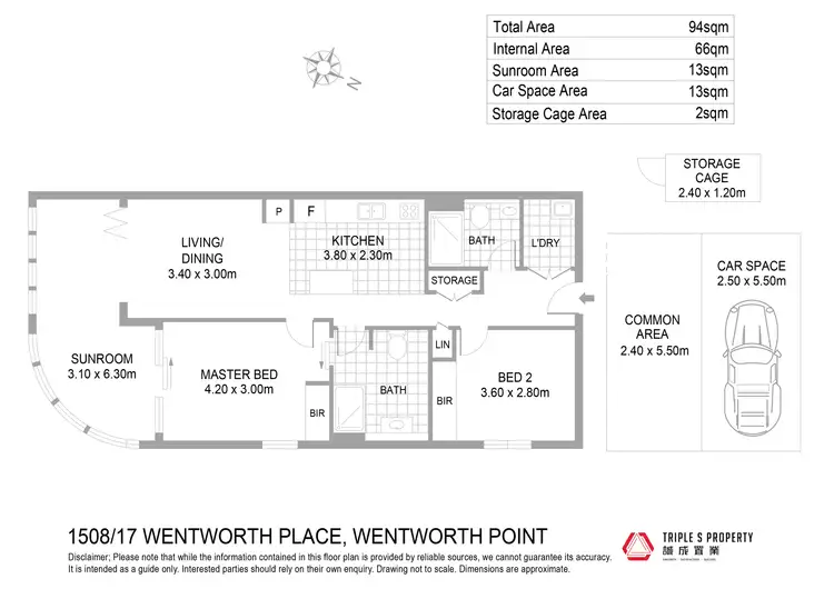 Floorplan of Homely apartment listing, 1508/17 Wentworth Place, Wentworth Point NSW 2127