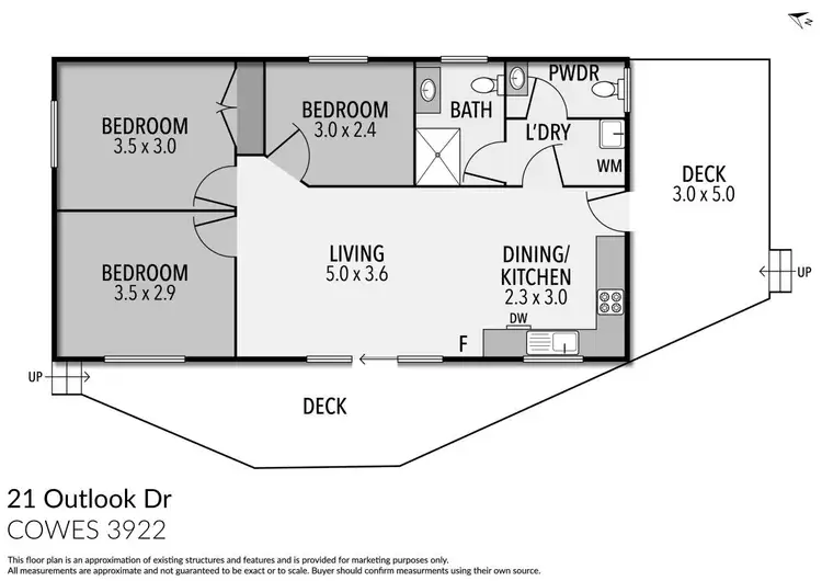 Floorplan of Homely house listing, 21 Outlook Drive, Cowes VIC 3922