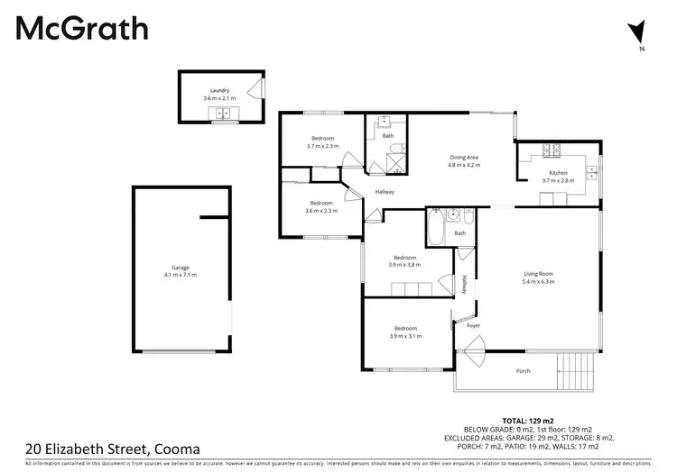 Floorplan of Homely house listing, 20 Elizabeth Street, Cooma NSW 2630