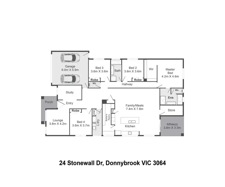 Floorplan of Homely house listing, 24 Stonewall Drive, Donnybrook VIC 3064