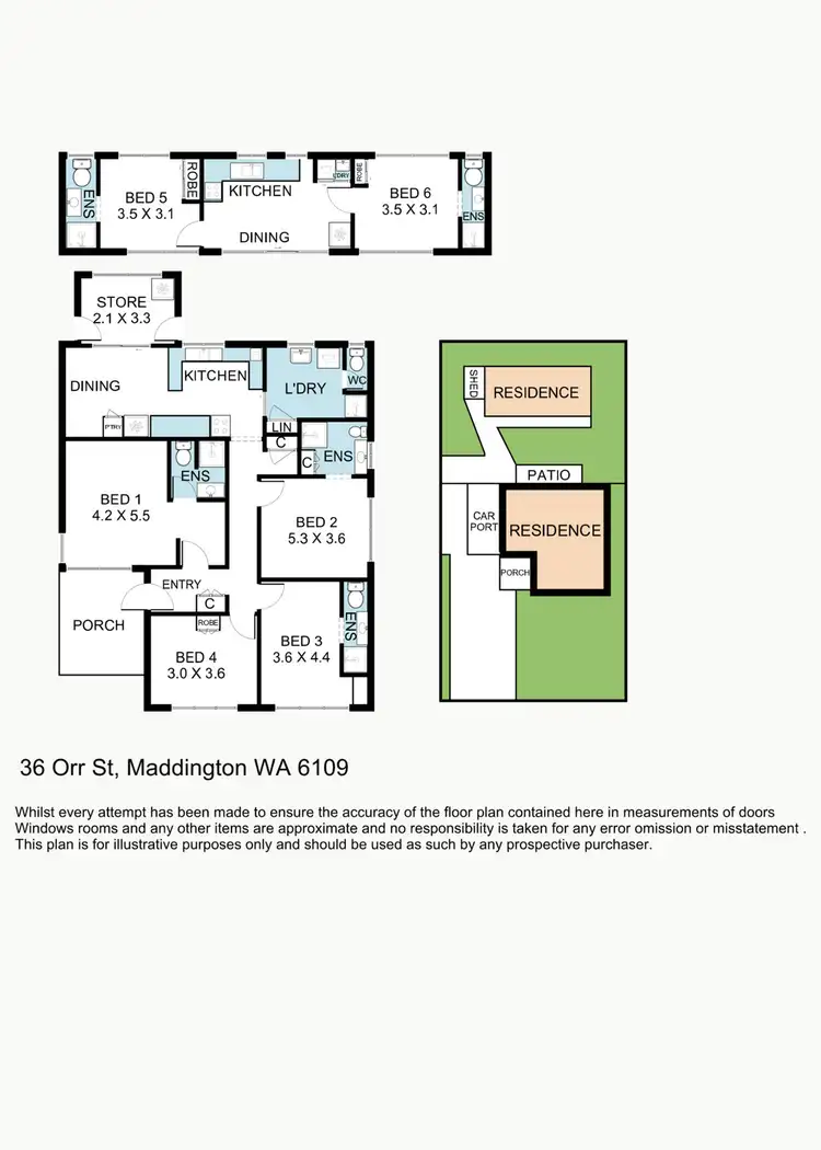 Floorplan of Homely house listing, 36 Orr Street, Maddington WA 6109