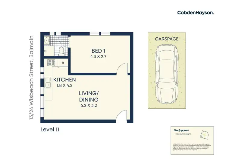 Floorplan of Homely apartment listing, 13/24 Wisbeach Street, Balmain NSW 2041
