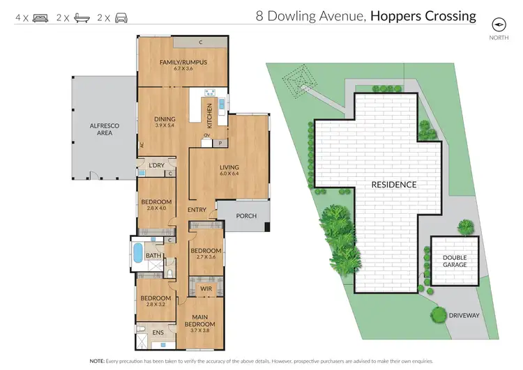 Floorplan of Homely house listing, 8 Dowling Avenue, Hoppers Crossing VIC 3029