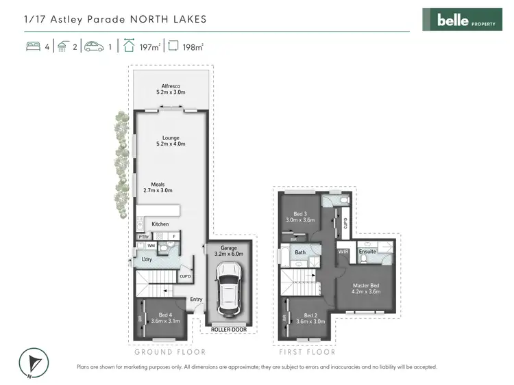 Floorplan of Homely townhouse listing, 1/17 Astley Parade, North Lakes QLD 4509