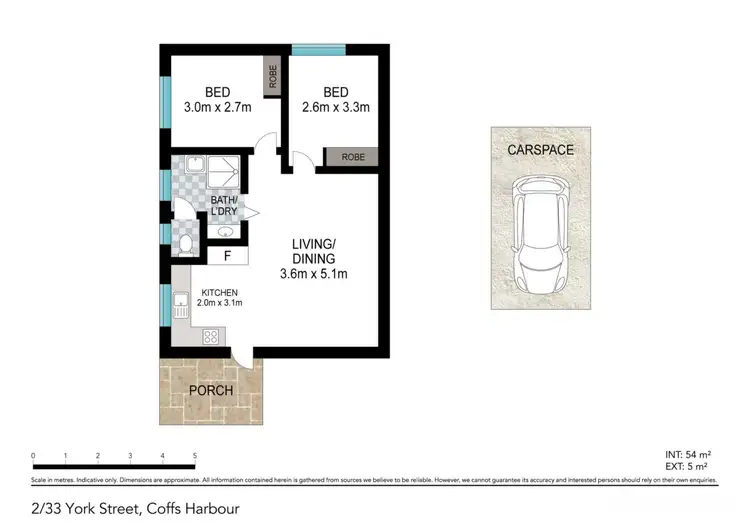 Floorplan of Homely unit listing, 2/33 York Street, Coffs Harbour NSW 2450