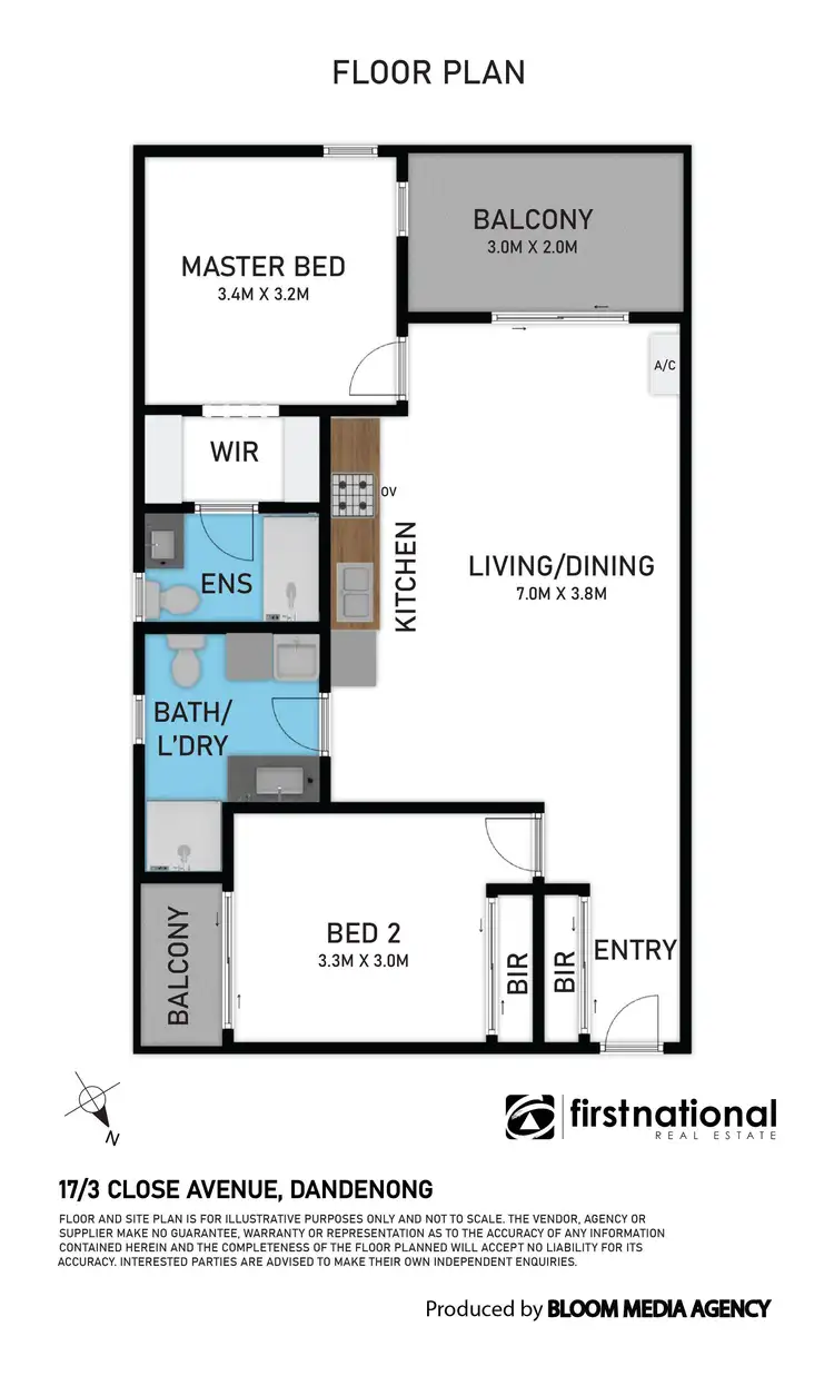Floorplan of Homely apartment listing, 17/3 Close Avenue, Dandenong VIC 3175