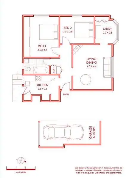 Floorplan of Homely apartment listing, 1/119 Hawthorne Parade, Haberfield NSW 2045