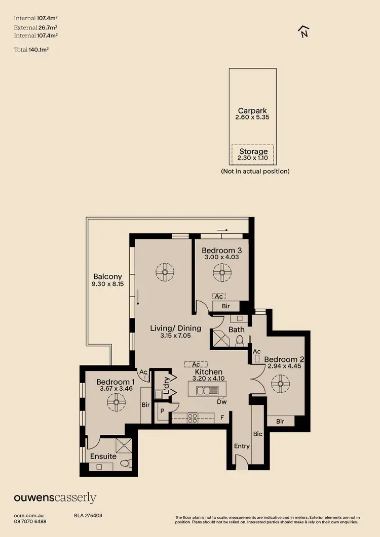 Floorplan of Homely apartment listing, 108/53 Gibson Street, Bowden SA 5007