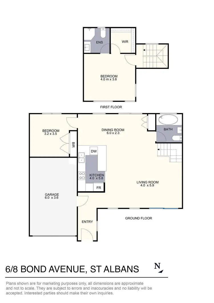 Floorplan of Homely unit listing, 6/8 Bond Avenue, St Albans VIC 3021
