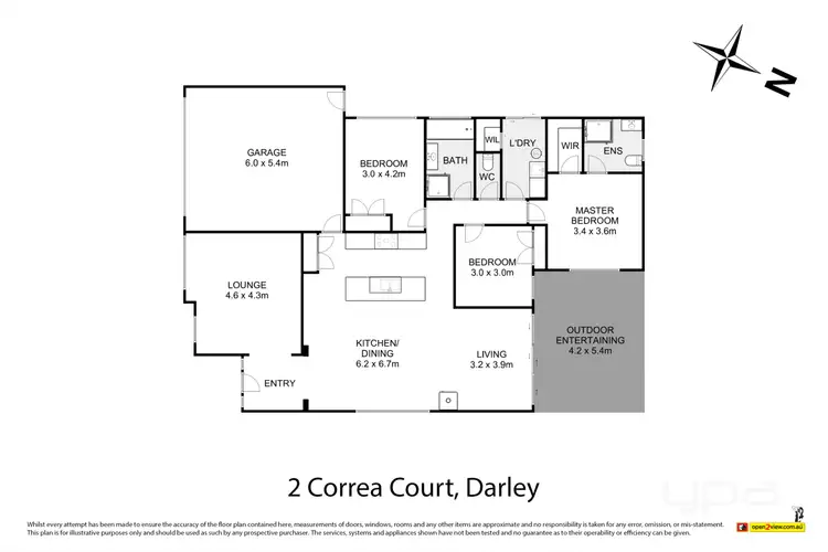 Floorplan of Homely house listing, 2 Correa Court, Darley VIC 3340