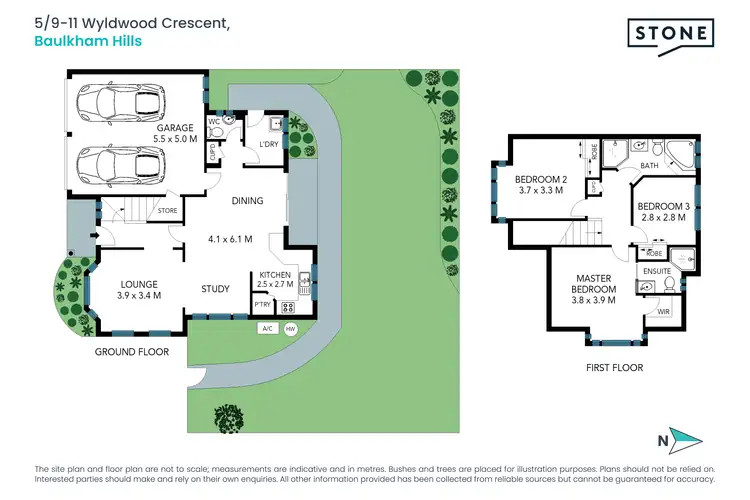Floorplan of Homely townhouse listing, 5/9-11 Wyldwood Crescent, Baulkham Hills NSW 2153
