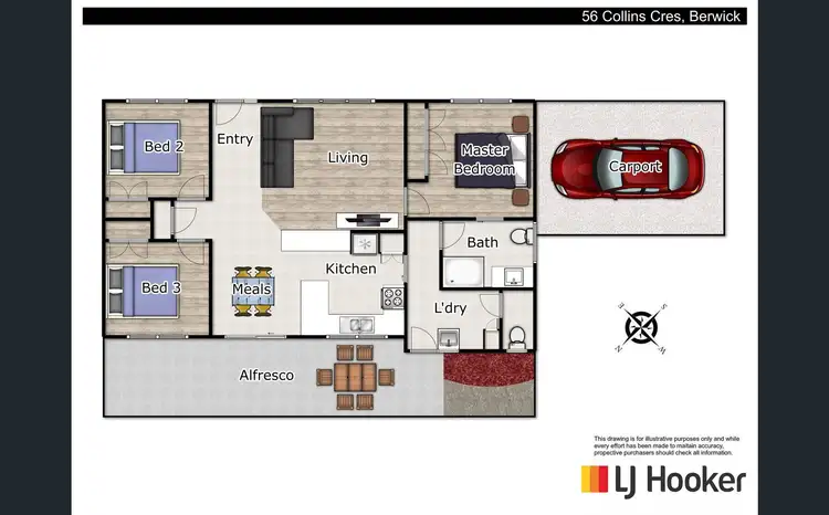 Floorplan of Homely house listing, 56 Collins Crescent, Berwick VIC 3806
