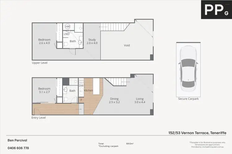 Floorplan of Homely apartment listing, 152/53 Vernon Terrace, Teneriffe QLD 4005