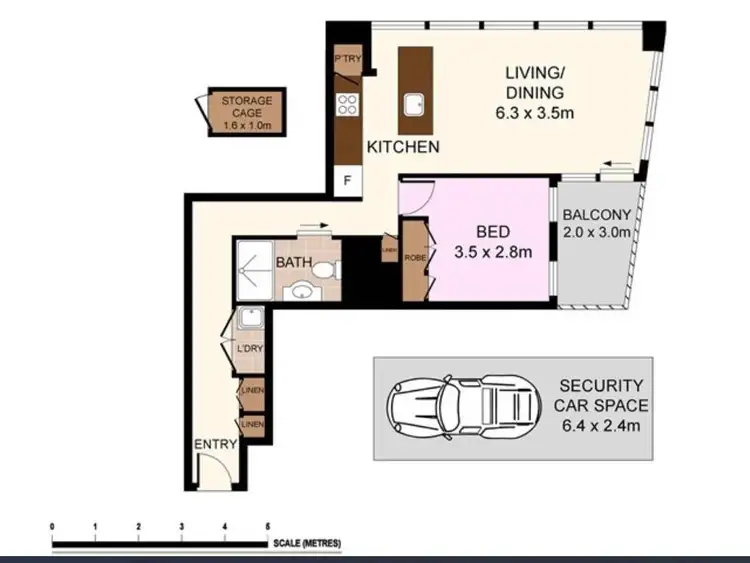 Floorplan of Homely apartment listing, 506/253 Oxford Street, Bondi Junction NSW 2022