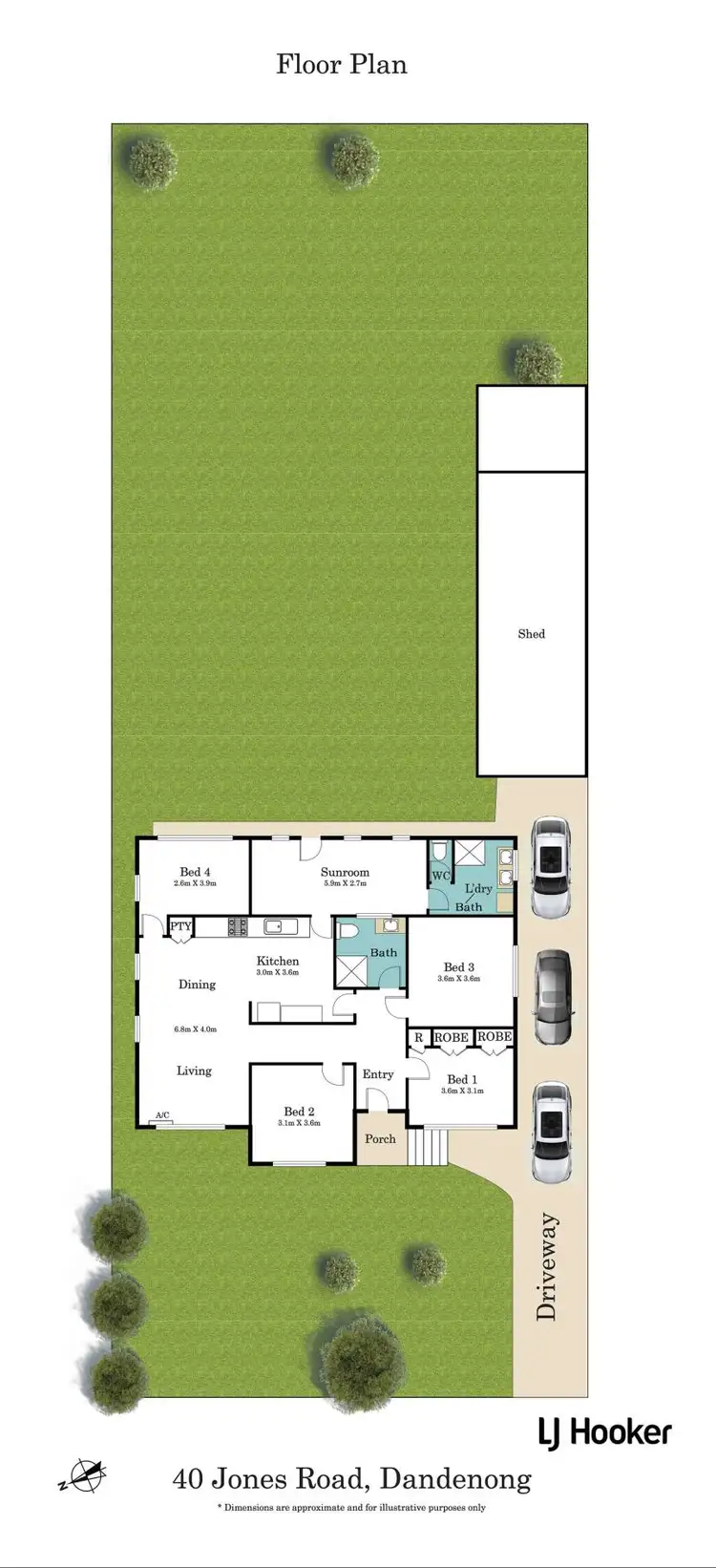Floorplan of Homely house listing, 40 Jones Road, Dandenong VIC 3175