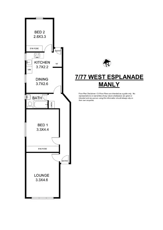 Floorplan of Homely apartment listing, 7/77 West Esplanade, Manly NSW 2095