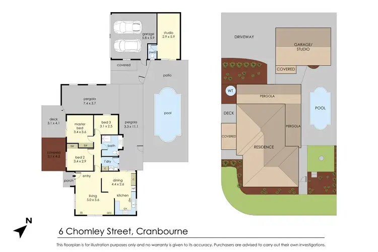 Floorplan of Homely house listing, 6 Chomley Street, Cranbourne VIC 3977