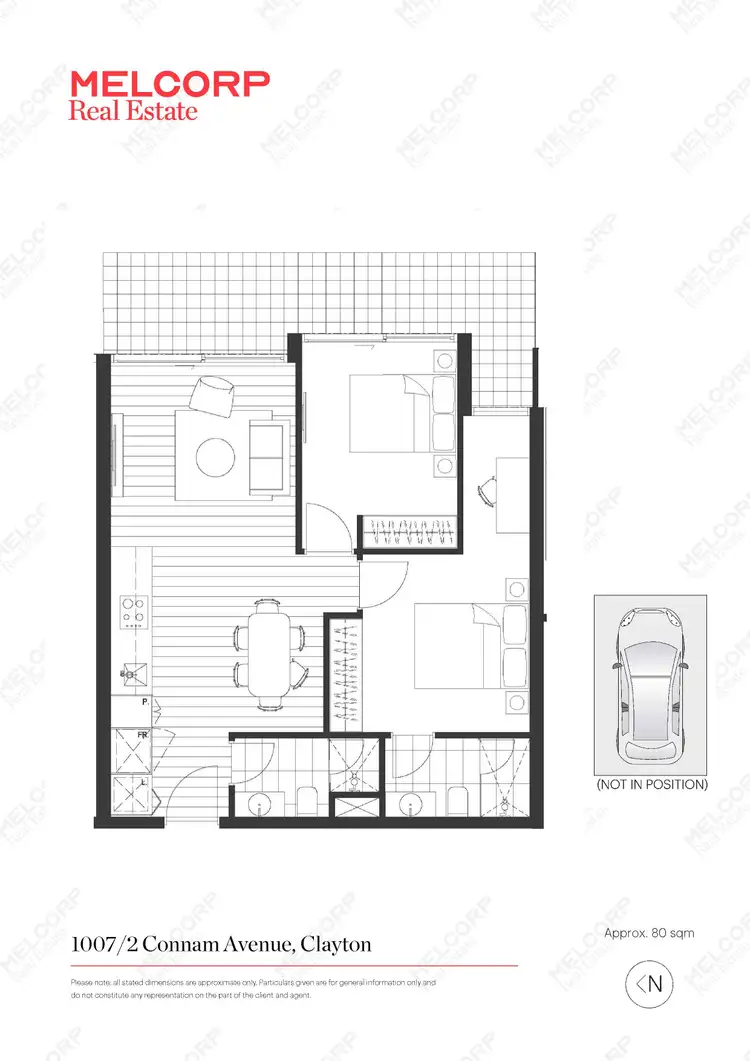 Floorplan of Homely apartment listing, MCity 1007/2 Connam Avenue, Clayton VIC 3168
