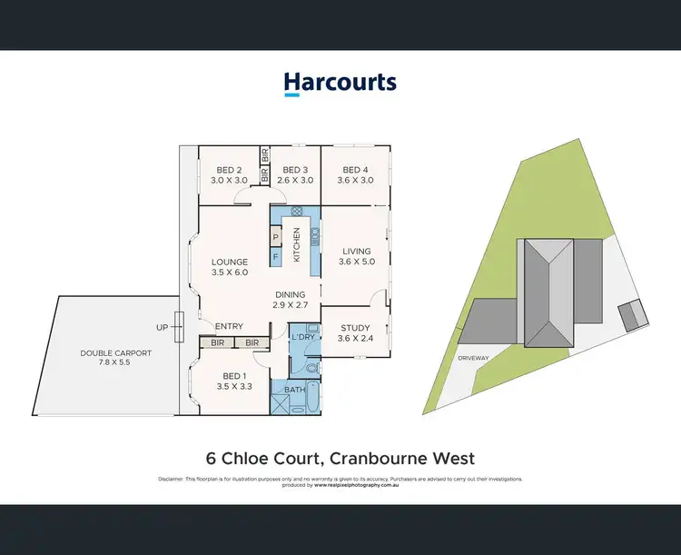 Floorplan of Homely house listing, 6 Chloe Court, Cranbourne West VIC 3977