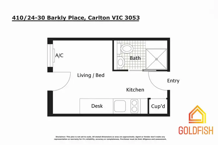 Floorplan of Homely apartment listing, 410/24 Barkly Place, Carlton VIC 3053