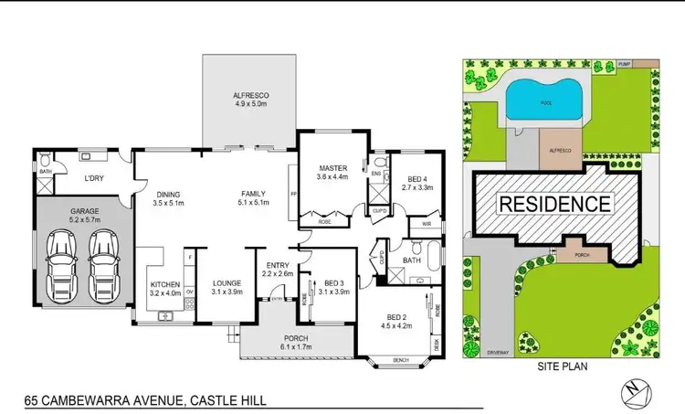 Floorplan of Homely house listing, 65 Cambewarra Avenue, Castle Hill NSW 2154