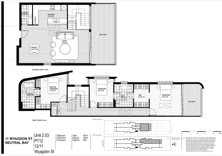 Floorplan of Homely apartment listing, 203/11 Wyagdon Street, Neutral Bay NSW 2089
