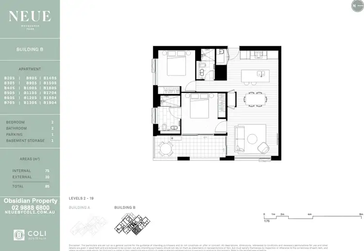Floorplan of Homely apartment listing, 805/139 Herring Road, Macquarie Park NSW 2113