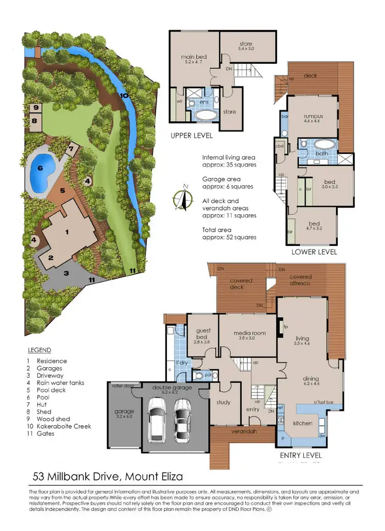 Floorplan of Homely house listing, 53 Millbank Drive, Mount Eliza VIC 3930