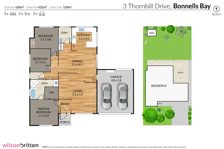 Floorplan of Homely house listing, 3 Thornbill Drive, Bonnells Bay NSW 2264