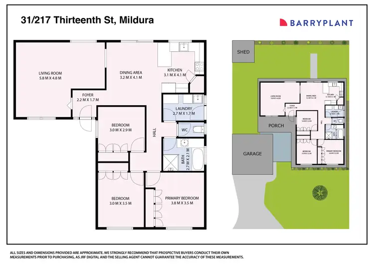 Floorplan of Homely townhouse listing, 31/217 Thirteenth Street, Mildura VIC 3500