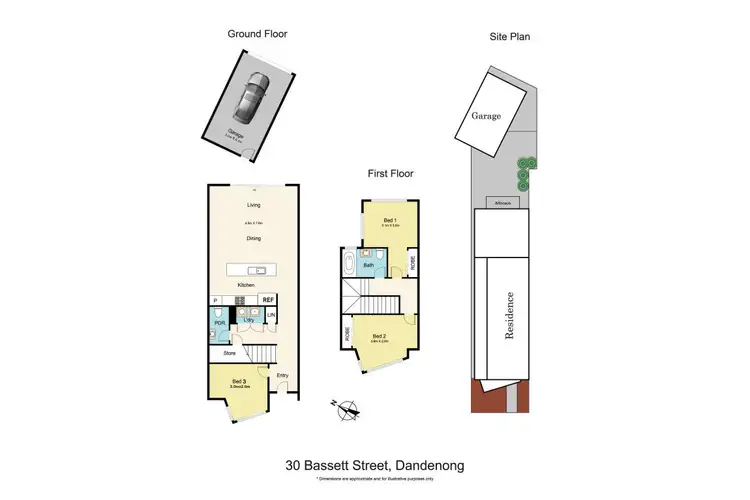 Floorplan of Homely townhouse listing, 30 Bassett Street, Dandenong VIC 3175