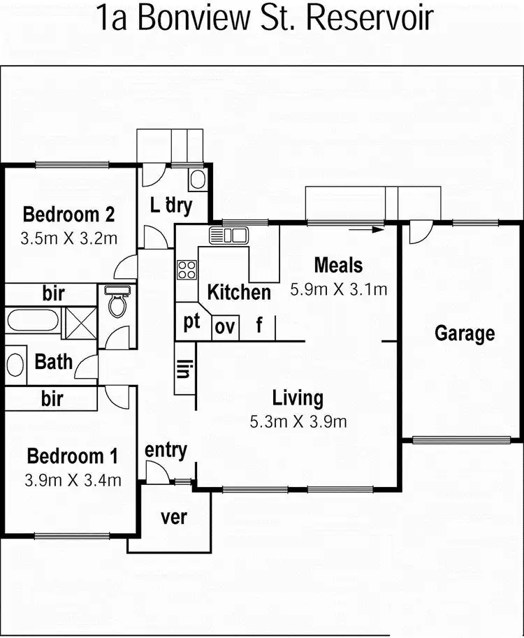 Floorplan of Homely unit listing, 1A Bonview Street, Reservoir VIC 3073