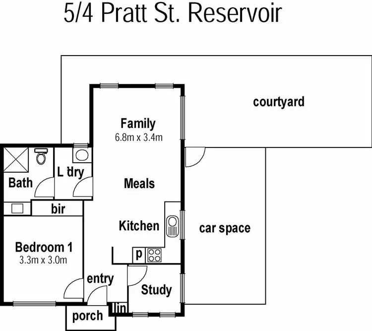 Floorplan of Homely unit listing, 5/4 Pratt Street, Reservoir VIC 3073